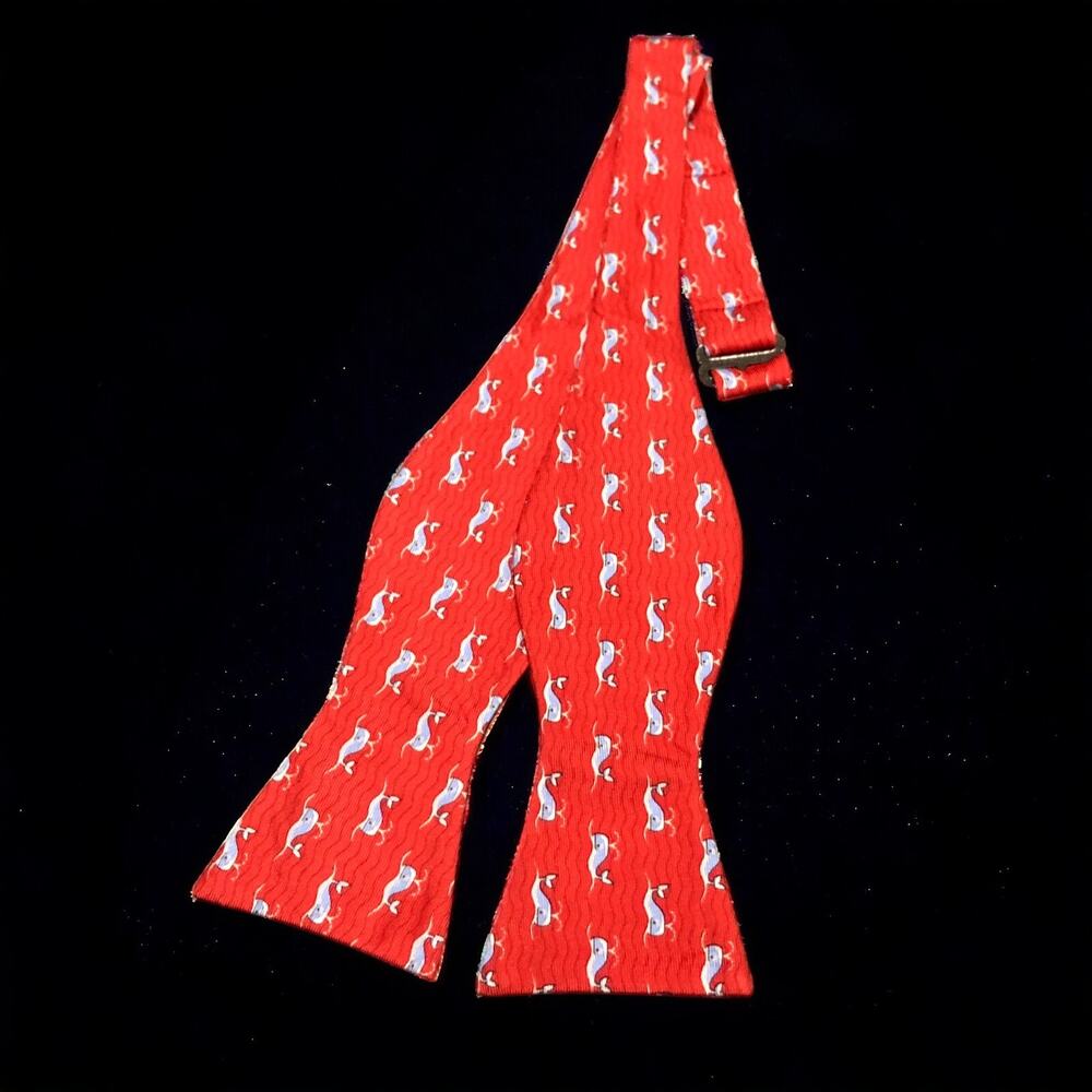 Nautica Red Blue Whale Bow Tie New with Tags Summer Fun Dressy Beachy Vacation